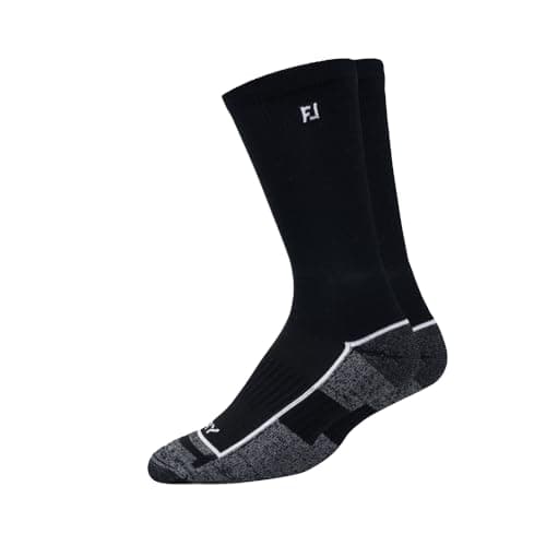Image of FootJoy Mens ProDry Crew Black Golf Sock