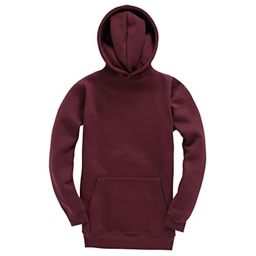 Image of D&H CLOTHING UK Kids Children Pullover Hoodie Hooded Sweatshirt Boys Girls Unisex (7-8, Burgundy)