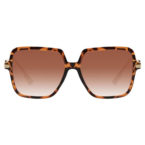Image of KAEOISFU Oversized Reading Sunglasses 2.0 for Women, Large Square Frame Anti Blue Light Sun Readers, Lady Trendy Big Frame UV/Glare Sun Reading Glasses
