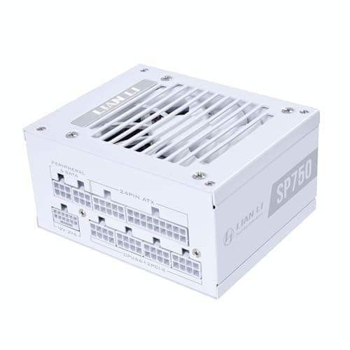 Image of Lian Li SP750 Gold - 750 Watt SFX Form Factor Power Supply with Native 12V-2x6 Cable - Low Noise - 80 Plus Gold Efficiency - ATX 3.1 & PCIe 5.0 Compliant - 92mm FDB Fan - 10-Year - White (SP750G.W)
