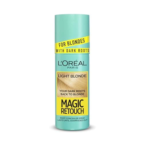 Image of L'Oréal Magic Retouch Dark Roots, Instant Root Concealer Spray for Blondes with Dark Roots, Home, Salon Hair Dye or Hair Colour, Shade: Medium to Dark Blonde 75ml