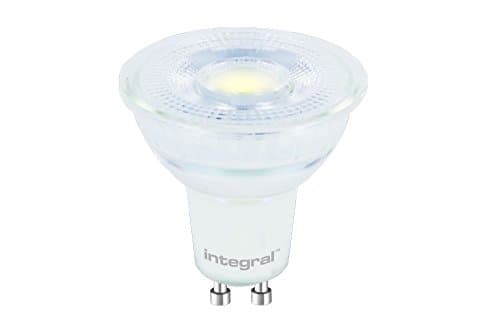 Image of Integral LED Glass LED GU10 spot light bulb dimmable daylight white =50w+ 6500K