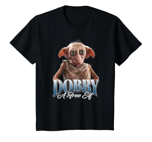 Image of Harry Potter Dobby The Elf Homage T-Shirt, Youth, Black, Large