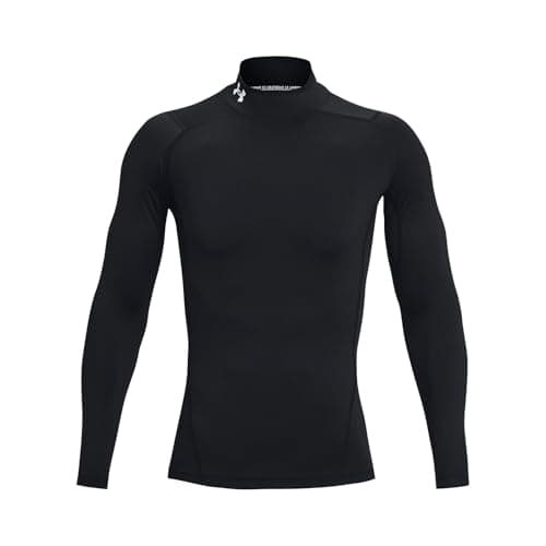 Image of Under Armour UA HG Armour Comp Mock LS - Long Sleeve - Tops - Black/White - Size: XL