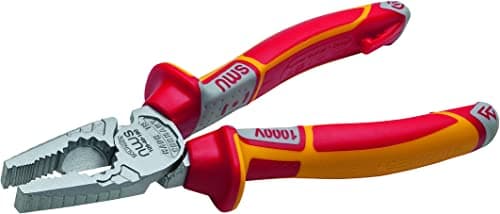 Image of NWS 109-49-VDE-165-SB VDE Number 109-49 "CombiMax" Combination Pliers, Silver/Red/Yellow, 165 mm