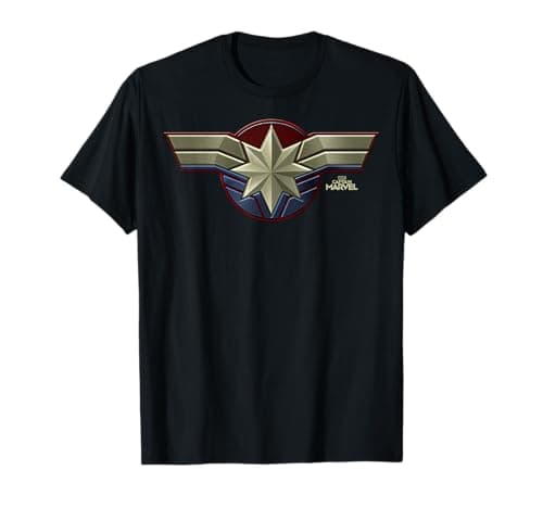Image of Marvel Captain Marvel Movie Chest Symbol Graphic T-Shirt T-Shirt