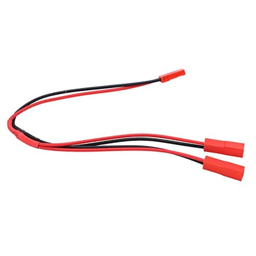 Image of Jelquix JST Plug Splitter, 1 Female to 2 Male Parallel Adapter Cable, Super Soft Silicone Wire Copper Material Splitter with RC Car Airplane and Boat Use
