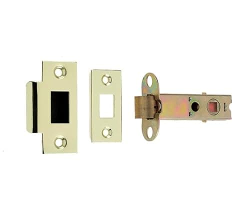 Image of Kooples Hardware Double Sprung Tubular Latch – Silent Action Latch for Internal Doors – Heavy Duty Latch Mechanism with Strike Plate & Fixings (96mm)