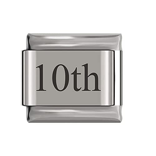 Image of Italian Charms Number Birthday Dates Days Charms fits all Classic 9mm Bracelets UK stock (10th)
