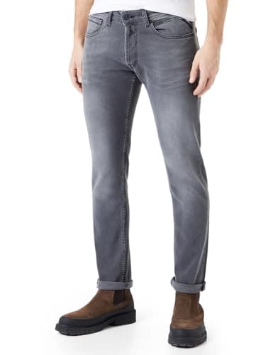 Image of Replay men's jeans made of comfort denim, gray (Medium Gray 096), 31W / 30L