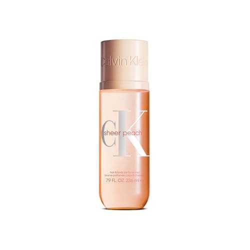 Image of Calvin Klein Sheer Peach Unisex Hair & Body Perfume Mist, Juicy Peach, Freesia and Waterlily Blends, 236ml