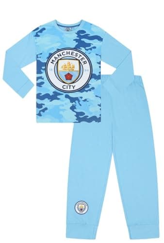 Image of MANCHESTER CITY Boys Football Club Camouflage Long Pyjama Set (9-10 Years)