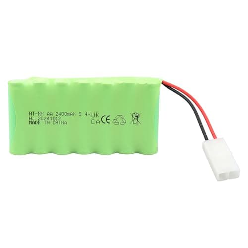 Image of MXJFYY 8.4V 2400mAh NI-MH Rechargeable Battery with KET 2P Connection, AA RC Battery for RC Car, RC Tank, RC Boat, Lighting, Power Tools, Household Appliances, Construction truck, Dump Truck
