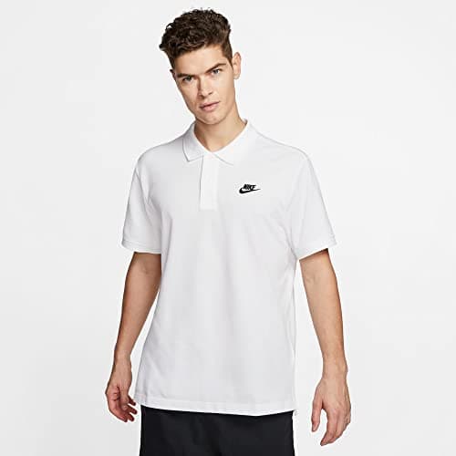 Image of NIKE Men's M Nsw Ce Matchup Pq Polo Shirt, White Black, XS UK