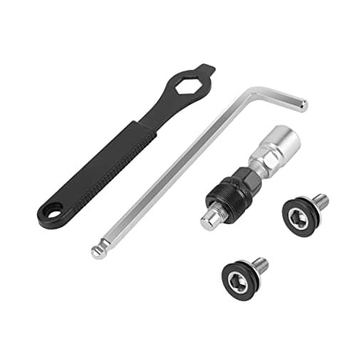 Image of Oumers Bike Crank Puller Tools, Bike Bottom Bracket Remover for Pulling Square Taper Cranks and Spline Crank Removal with 8mm Allen Wrench and hex head crank arm Bolts