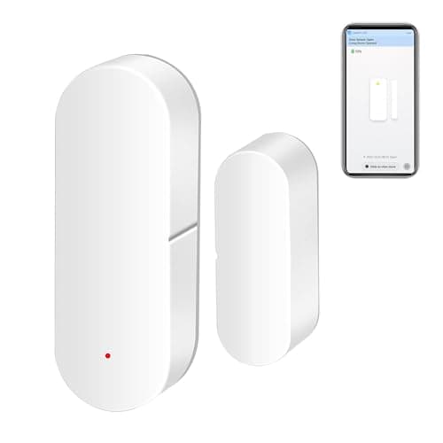 Image of WiFi Door Window Sensor: Smart Contact Sensor for Home Security, Wireless Door Open/Closed Detectors with App Notification Alert, Compatible with Alexa Google Assistant (1pack Door Sensor)