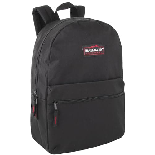Image of Classic Vintage Backpack for Adults and Kids with Adjustable Padded Shoulder Straps | School Bookbags for Girls, Boys (Black)