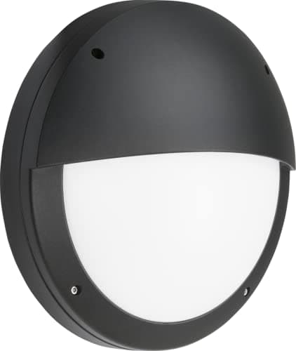 Image of Knightsbridge Impact Resistant 230V IP65 18W LED Eyelid Bulkhead CCT with Daylight Sensor Black