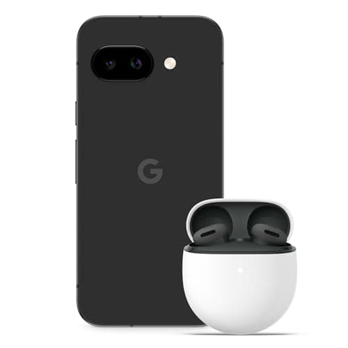 Image of Google Pixel 9a – Unlocked Android Smartphone with AI Camera, All-day Battery and Powerful Security – Obsidian, 128GB + Buds 2A (Hazel)