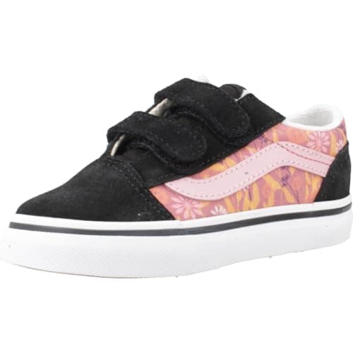Image of Vans Old Skool V (Infant/Toddler) Unisex Children's Trainers, Mauvewood Floral Pressed, 11.7 cm