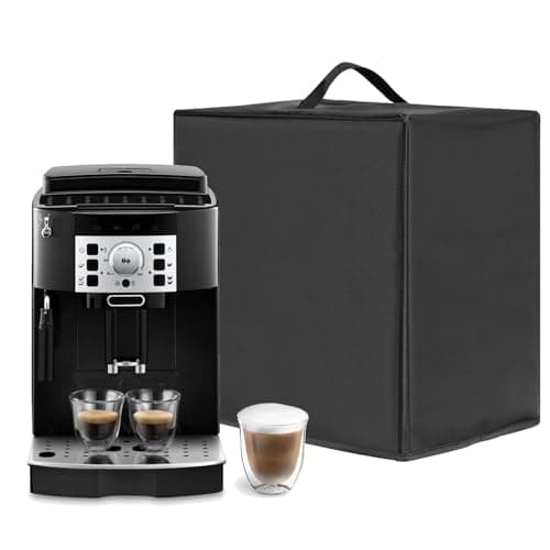 Image of Airmsa Waterproof Universal Dust Cover for Coffee Machine, Compatible with De'Longhi Magnifica S/Evo, Philips Series 2200/3300/5400, Melitta Solo and More, Black, 40 x 26 x 44 cm