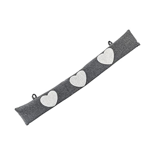Image of Nicola Spring Draught Excluder - 78.5cm - Heart - Pack of 1 - Herringbone Indoor Decorative Wind Stopper Home Interior Air Strip Wind Seal Window Draft Snake Sound Blocker for Home, Office Doors