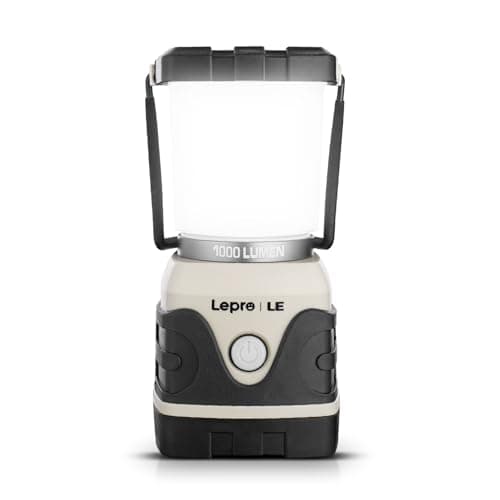 Image of LE Camping Lantern, 1000 Lumen Camping Lights Battery Powered, Dimmable Warm White and Daylight Modes, Battery Lantern for Power Cuts, Emergency Lighting, Suit for Hiking, Fishing, Tents, etc.