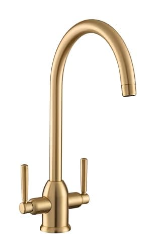 Image of Rangemaster TPM1BB/ Parma Dual Lever Brass Tap, Brushed Bras