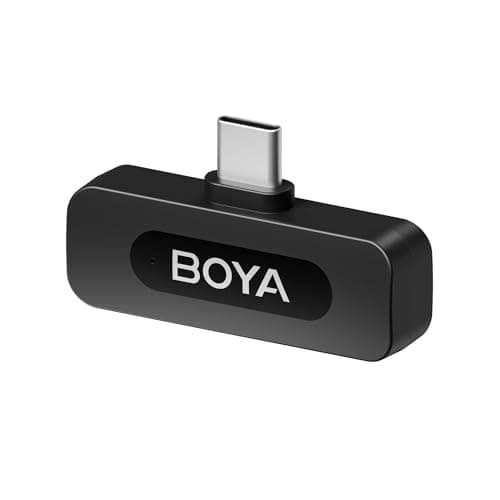 Image of Boya BY-V Wireless Lavalier Microphone USB Type-C Receiver for iPhone Android Smartphone Tablet Laptop Live Stream Podcast Interview Vlog Video Recording