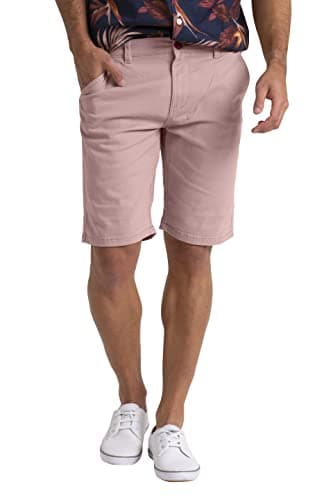 Image of westAce Mens Summer Chino Shorts Slim-fit 9" Classic Cotton Casual Golf Beach Holiday Joggers Essential Half Pant All Waist Size 30W-40W (Baby Pink, 32W)