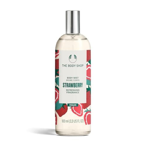 Image of The Body Shop Strawberry Body Mist – Refreshes and Cools with a Sweet Fruity Scent – Vegan – 3.3 oz