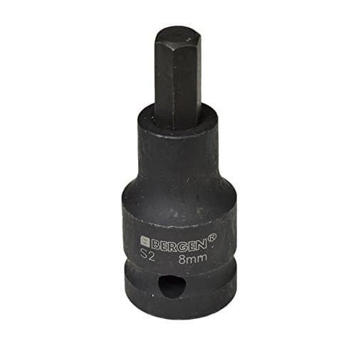 Image of AB Tools M8 x 55mm 1/2” Drive Short Impact Impacted Allen Hex Key Socket