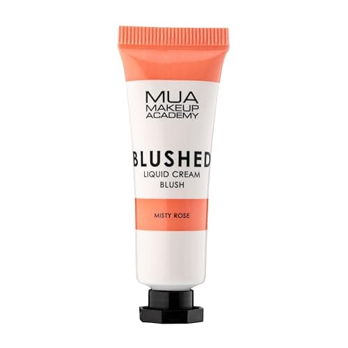 Image of MUA Makeup Academy Blushed Liquid Cream Blusher, Highly Pigmented for Cheeks & Lips, Misty Rose, 10ml - Vegan & Cruelty Free