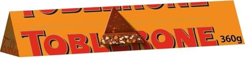 Image of Toblerone Swiss Orange Twist Chocolate Bar - 360g Bar | 11 Iconic Triangle Portions, 32.7g Each | Creamy Milk Chocolate with Orange Flavor & Almond Nougat - Gift for Christmas, Birthday & More
