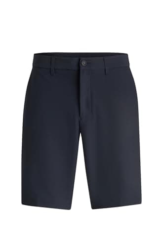 Image of BOSS Men's S Commuter Slim-Fit Shorts Made of Water-Repellent Stretch Fabric, Dark Blue402, 102