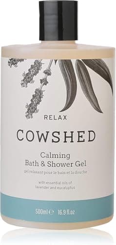 Image of Cowshed Bath & Shower Gel 500ml | Relax Calming Body Wash for Women & Men | Natural Body Wash, No Parabens | Hydrating Vegan Shower Gel with Lavender and Eucalyptus Essential Oils