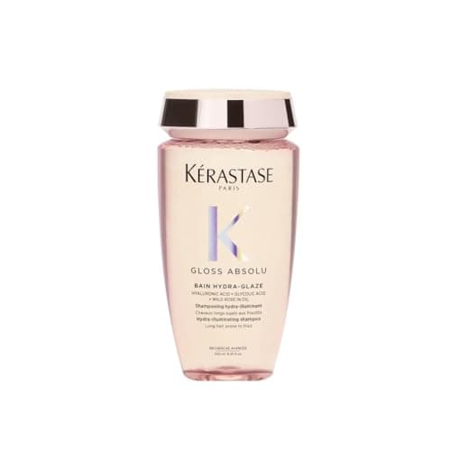Image of Kérastase Gloss Absolu Shampoo for All Hair Types, with Glycolic Acid, Hyaluronic Acid & Wild Rose 250ml
