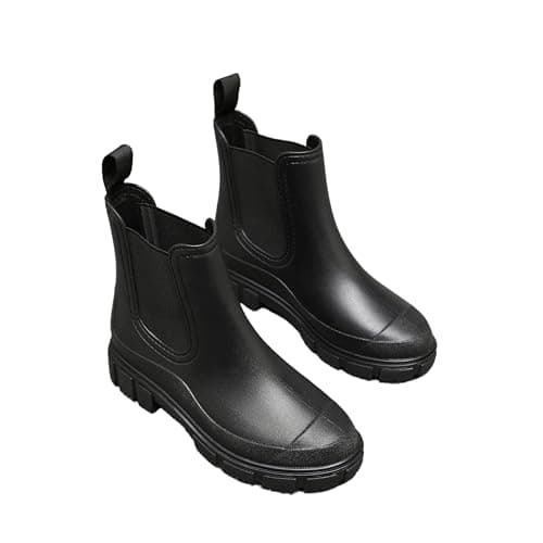 Image of IVACHY Women's Wellies Boots - Fashion Ankle boots for ladies- Chelsea Booties - Waterproof Rain Boots Wellingtons Boota