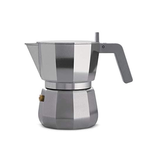 Image of Alessi DC06/3 - Designer Espresso Coffee Maker, Cast Aluminium, 3 Cups, Grey, 15 cl