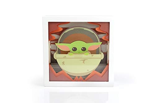 Image of Star Wars: The Mandalorian, The Child 3D Mini Shadow Light Box | 6 x 6 Inches