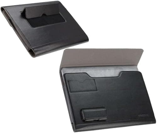 Image of Broonel Black Leather Folio Case - Compatible with Dell Vostro 13.3 5391 13.3.3" Laptop
