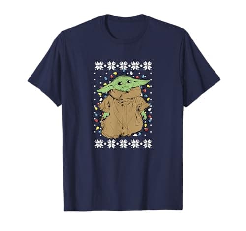 Image of Star Wars The Mandalorian The Child Christmas Lights T-Shirt