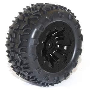 Image of FTX CARNAGE MOUNTED WHEEL/TYRE COMPLETE PAIR - BLACK