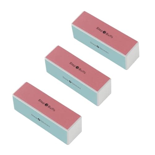 Image of Manicare 3 Pack 4 Way Buffing Block For Nails, Removes Ridges And Creates An Instant High Gloss Shine, Easy To Use Manicure Tool For Shaping, Smoothing and Polishing Nails