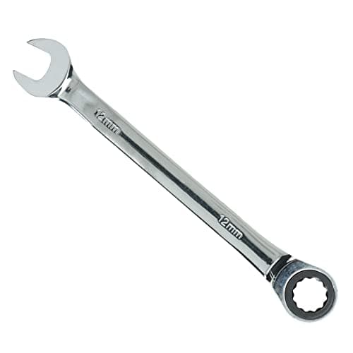 Image of 12mm Ratchet Spanner Steel Fixed Head Gear Wrench Open End & Ring (12mm)