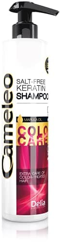 Image of Cameleo Keratin Shampoo with Marula Oil for Coloured & Bleached Hair - 0% Parabens, Salt & Colorants - PH 5,5 - 250ml