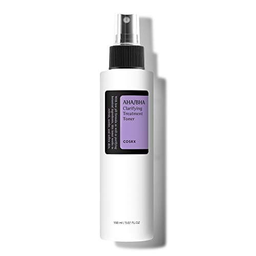 Image of COSRX AHA/BHA Treatment Toner Facial Exfoliating Spray with Glycolic Acid, Blemish Control and Oil Balancing Korean Toner, Gentle Exfoliation and Minimizing Whiteheads and Pores Korean Skincare 150ml