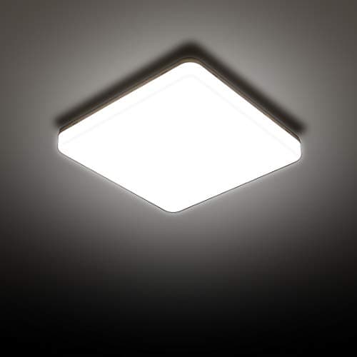 Image of SUNZOS LED Ceiling Light, 24W Daylight White Ceiling Lights 6500K, 2160LM Bright Kitchen Lights Ceiling for Bedroom, Kitchen, Hallway, Outside Porch and More