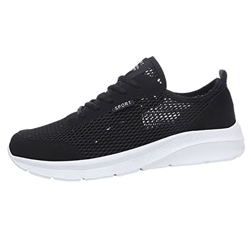 Image of Generisch Trainers Men's Fashion Summer Men's Trainers Breathable Mesh Lightweight Comfortable Casual Shoes, White, 12 UK