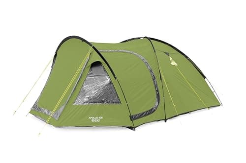 Image of Vango Apollo 500 Family Tent for 5 People [Amazon Exclusive] with Large Porch Living Area, Waterproof - Ideal Weekend Camping Tent, Epsom Green